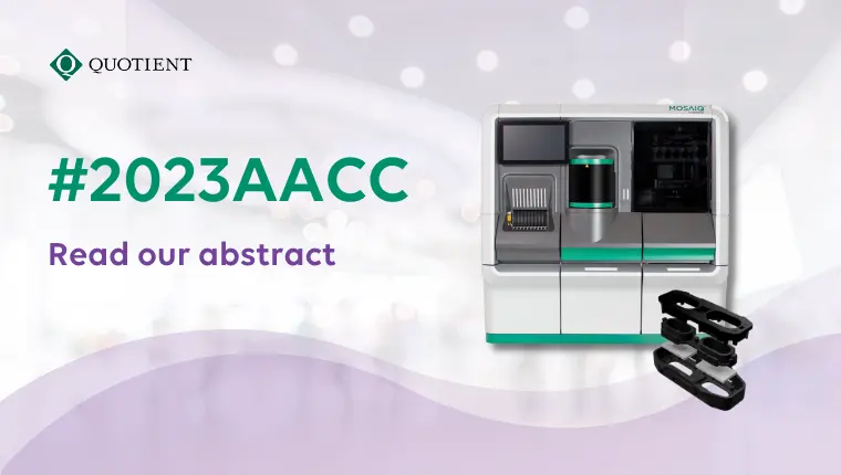 MosaiQ abstract accepted to AACC Congress