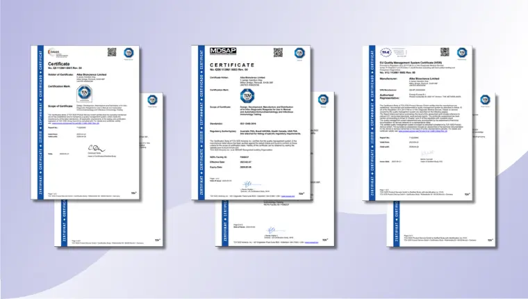 ALBA receives product group certification for Class C Blood Grouping Reagents under new IVDR standards.