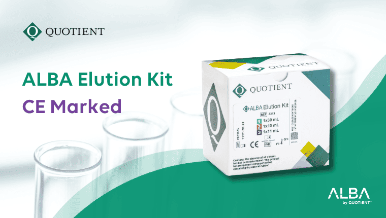 Quotient Announces FDA Registration for ALBA Elution Kit