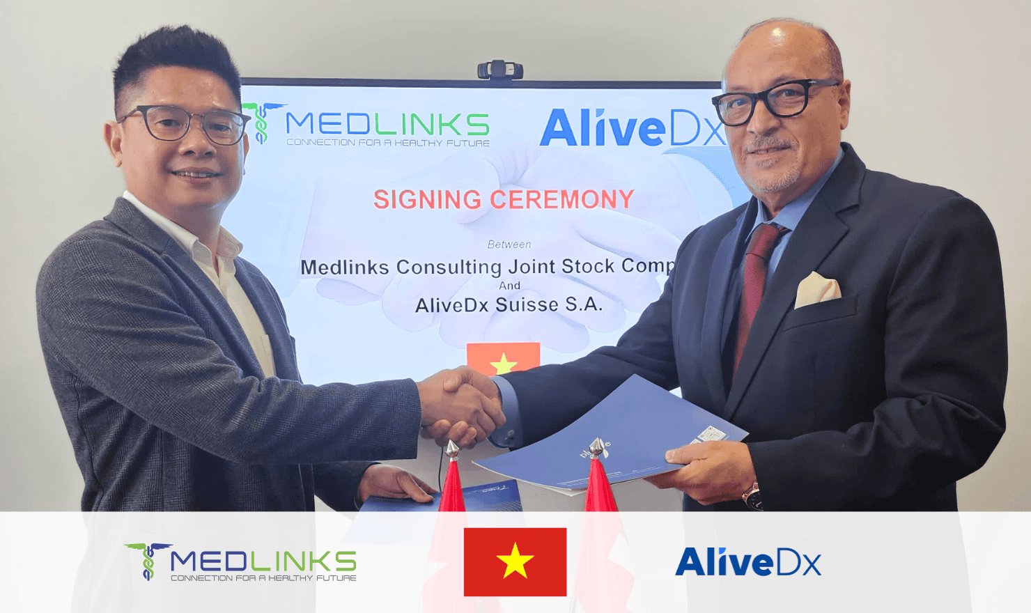AliveDx Suisse S.A. and Medlinks Consulting Joint Stock Company Sign Distribution Agreement in Vietnam